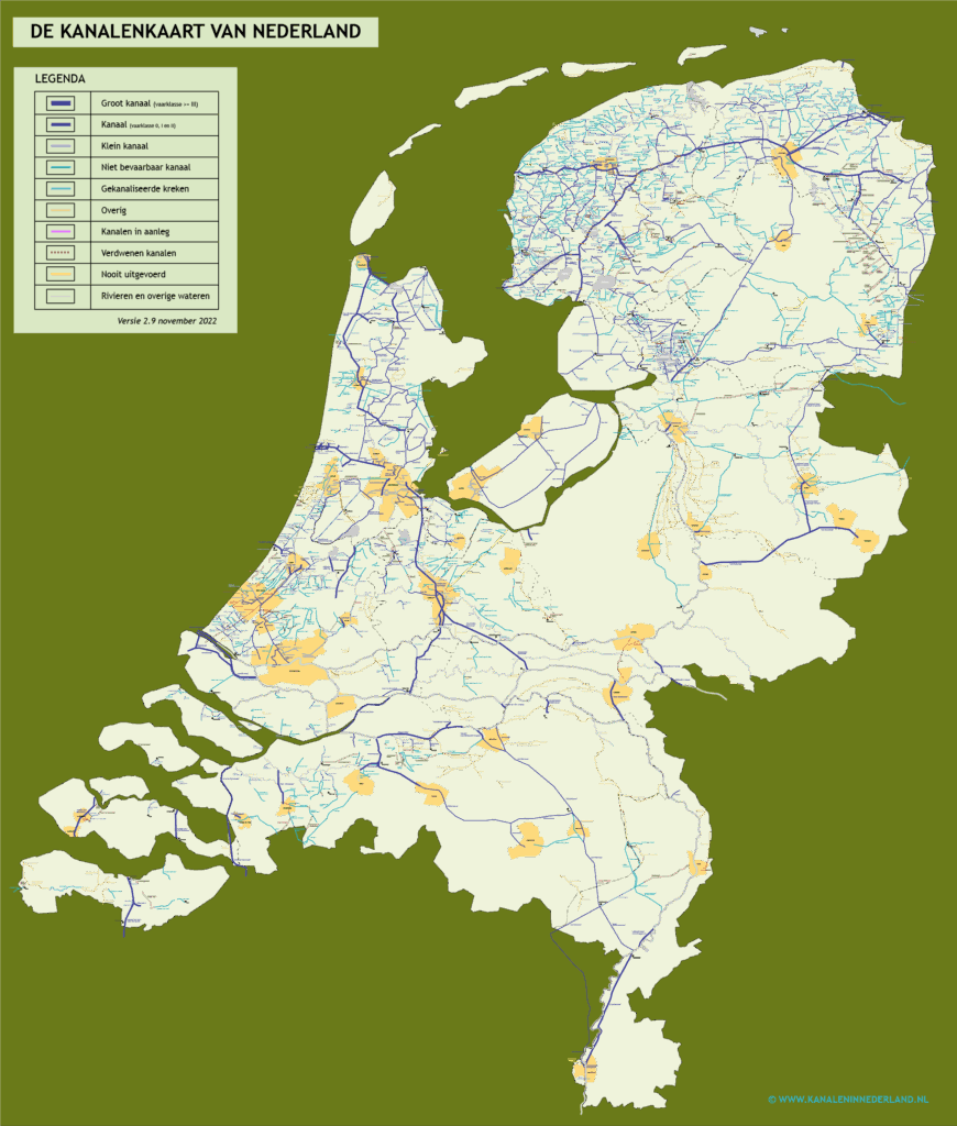 De Kanalenkaart van Nederland